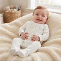 N14764: Baby "Born In 2027" Cotton Sleepsuit (NB-3 Months)